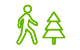 Zelená ikona vonkajšie aktivity