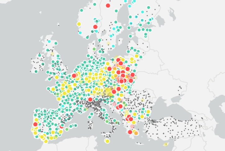 Európsky index kvality ovzdušia (EAQI): aktuálne informácie o kvalite ovzdušia na dosah ruky