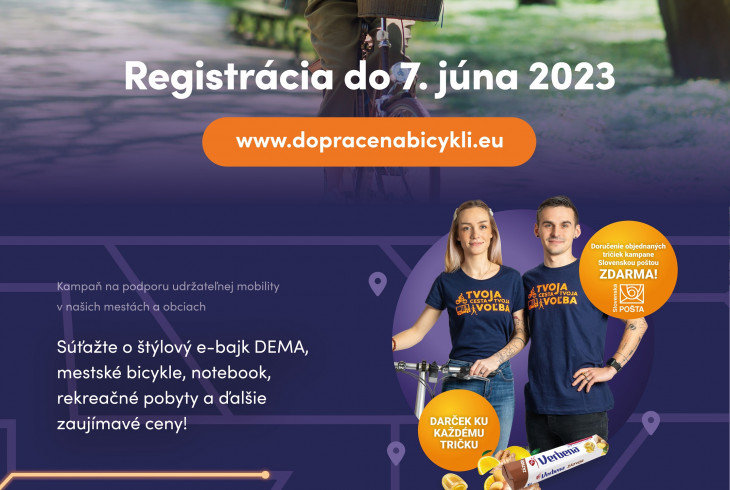 Plagát ku kampani Do práce na bicykli