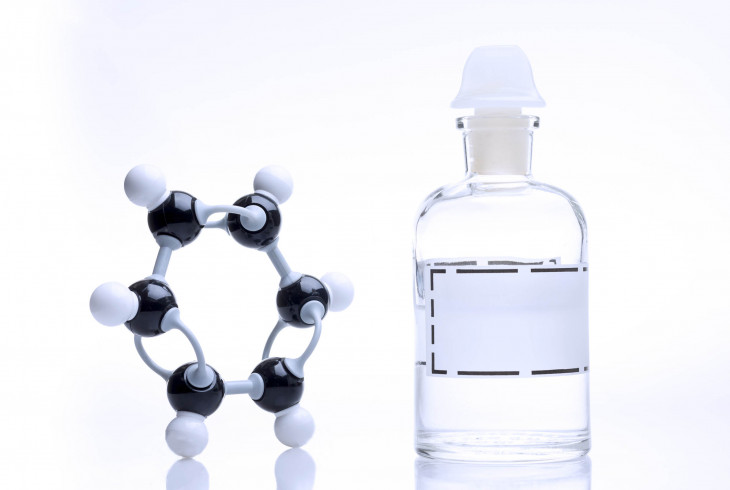 3D štruktúra benzénu